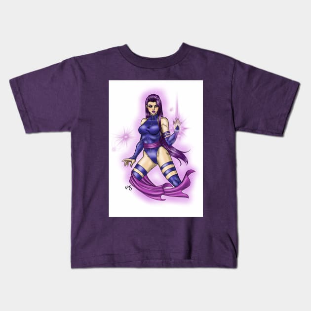 Psylocke Kids T-Shirt by Crimzonartz